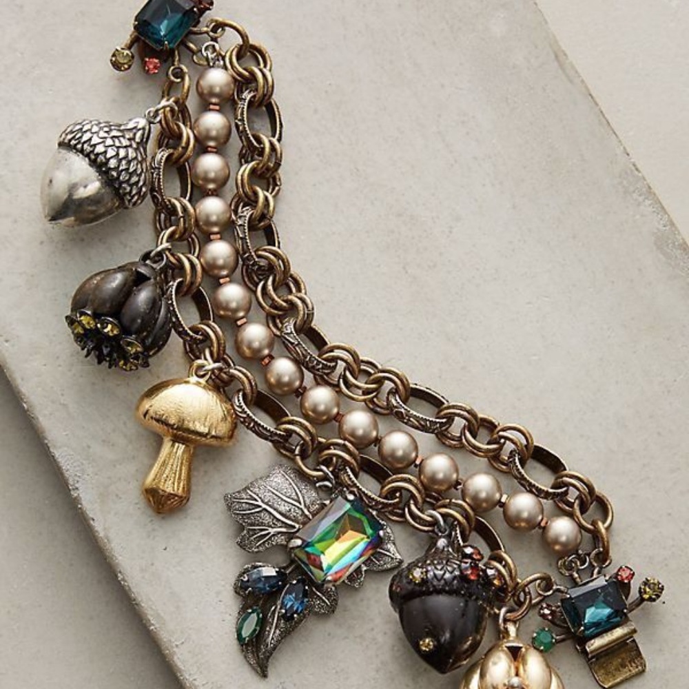Miriam Haskell Woodland Charm Bracelet-$508